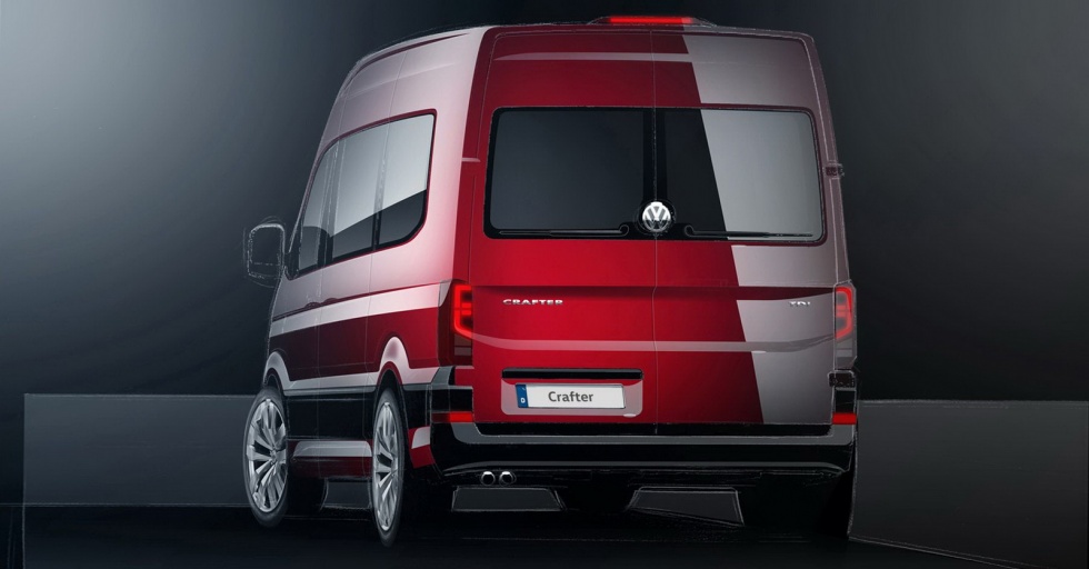 Volkswagen опубликовал тизерные скетчи нового Crafter